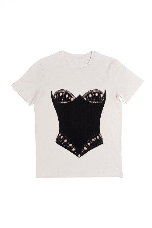 Venus corset t-shirt - black